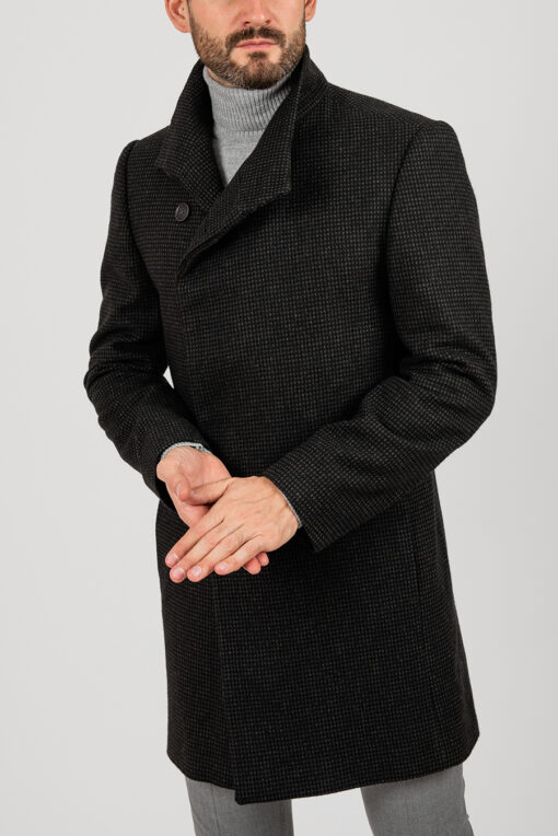 Мужское пальто, серого цвета Арт.:1-1852-2