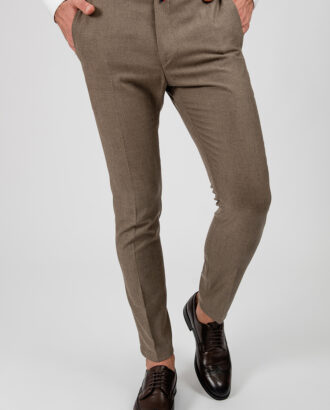 Зауженные брюки бежевого цвета. Арт.:6-1865-3