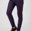 Мужские фиолетовые брюки в контрастную клетку. Арт.:6-1869-3
