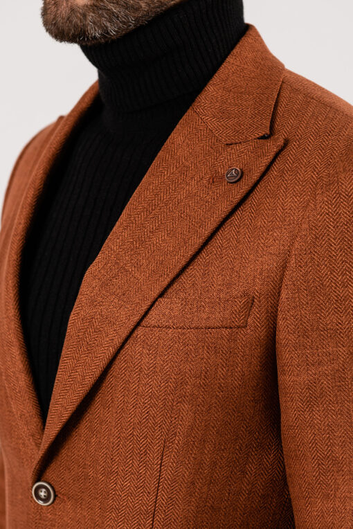 Мужской пиджак терракотового цвета. Арт.:2-1922-5