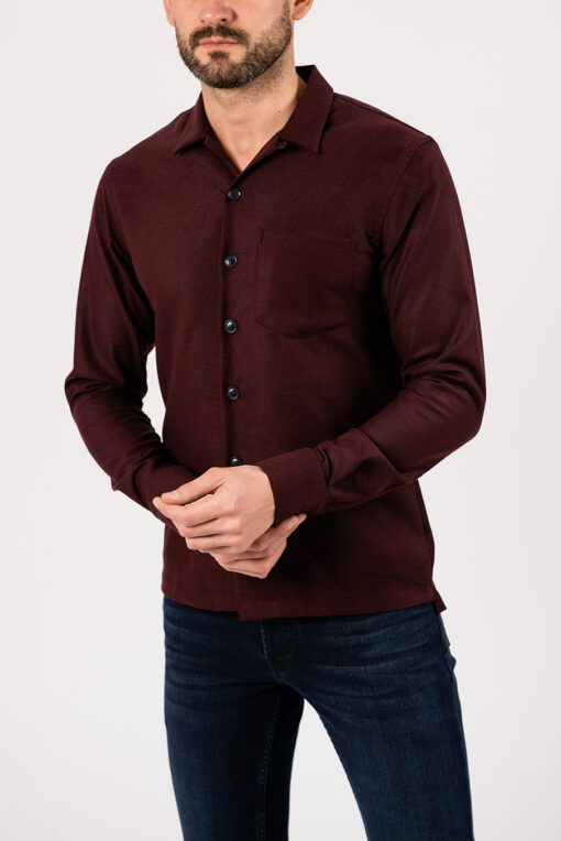 Мужская рубашка бордового цвета. Арт.:5-1947-3