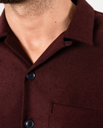 Мужская рубашка бордового цвета. Арт.:5-1947-3
