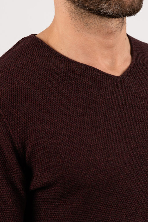 Мужской бордовый пуловер.Арт.:8-1952