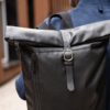 Дизайнерский рюкзак черного цвета. Арт.:20-005