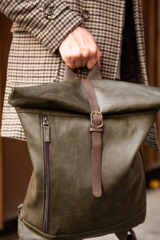Дизайнерский рюкзак зеленого цвета. Арт.:20-008