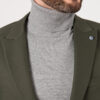 Мужской приталенный пиджак зелёного цвета. Арт.:2-2133-8