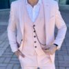 Мужской костюм-тройка розового цвета. Арт.: 4-2258-3