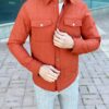 Мужская оранжевая куртка в стиле кэжуал. Арт.: 15-2235