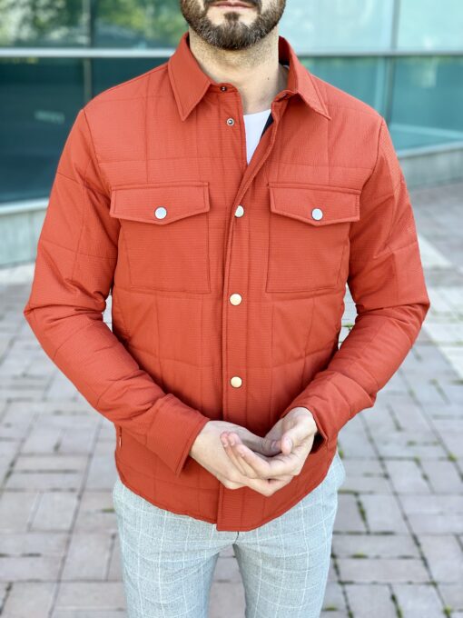 Мужская оранжевая куртка в стиле кэжуал. Арт.: 15-2235