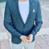 Мужской пиджак зеленого цвета slim fit. Арт.: 2-2211-1
