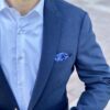Мужской приталенный пиджак синего цвета. Арт.: 2-2222-3