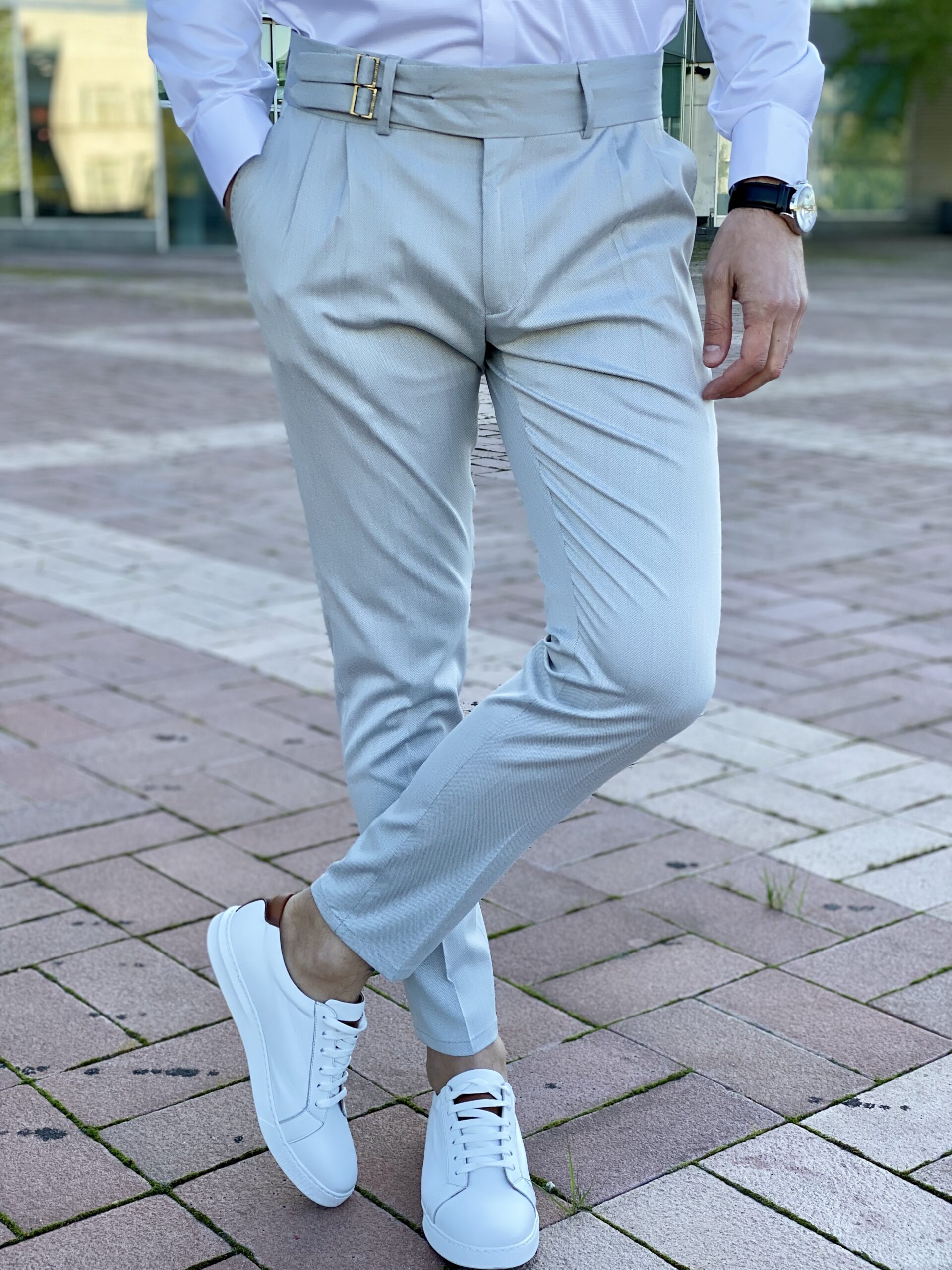 Мужские брюки с широким ремнем. Арт.: 6-2214-3 – купить в магазине мужскойодежды Smartcasuals