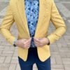 Приталенный мужской пиджак желтого цвета. Арт.: 2-2233-5