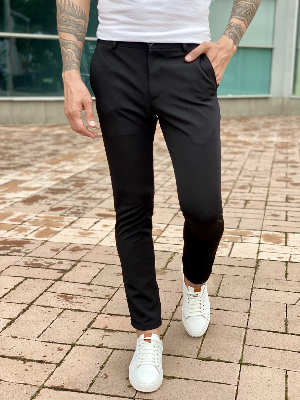 Зауженные черные брюки. Арт.:2318 – купить в магазине мужской одеждыSmartcasuals