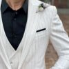 Мужской костюм-тройка белого цвета. Арт.:4-2319-3