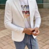 Стильный пиджак белого цвета. Арт.:2368
