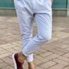 Белые брюки в стиле спорт-шик. Арт.: 2475