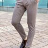Мужские серые зауженные брюки, укороченной длины. Арт.:2475
