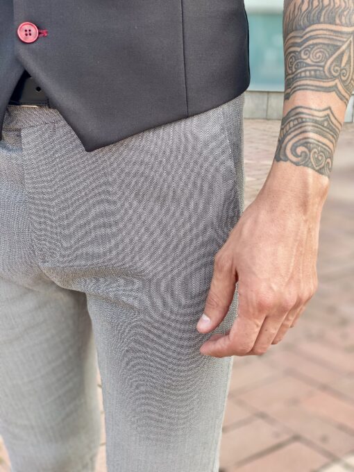 Серые брюки укороченной длины итальянского кроя. Арт.: 2478