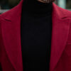 Мужское пальто бордового цвета. Арт.: 2580