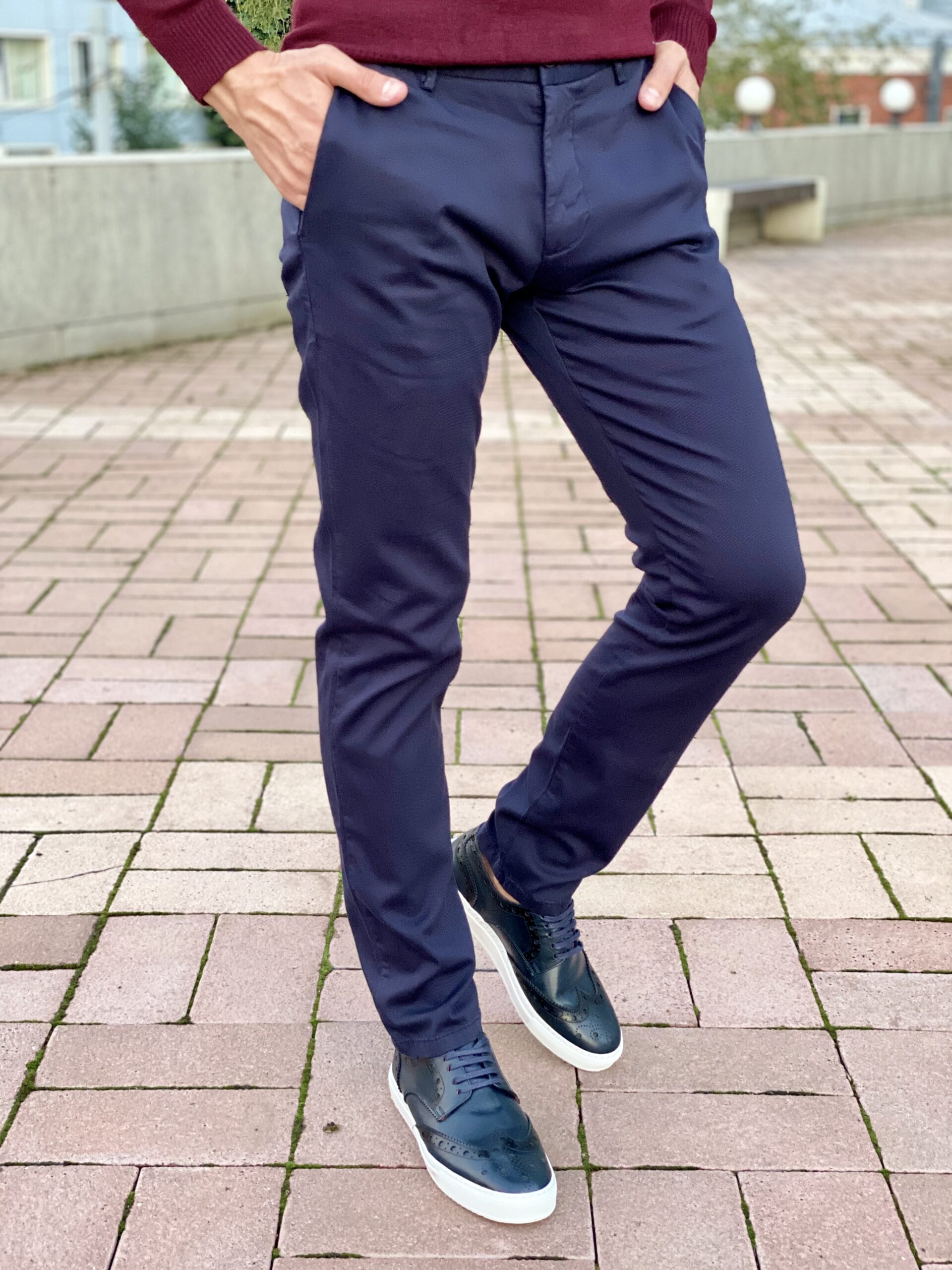 Мужские синие брюки. Арт.: 2663 – купить в магазине мужской одеждыSmartcasuals