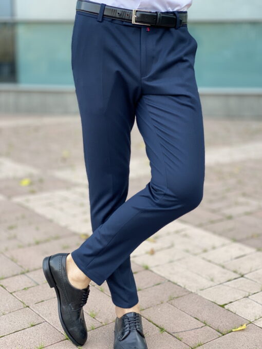 Приталенные синие мужские брюки Арт.:2562
