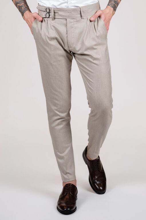 Мужский брюки с ремешками на поясе.Арт.:3052