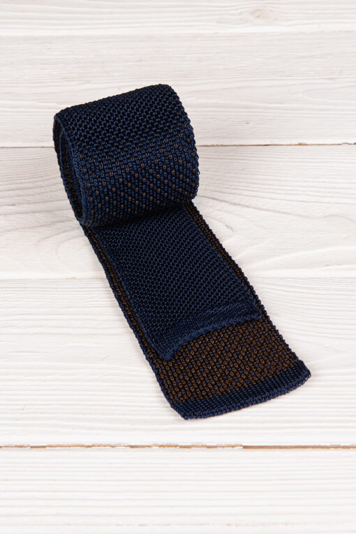 Синий вязаный галстук. Арт.:3091