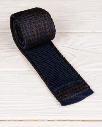 Вязаный галстук в гусиную лапку.Арт.:3090