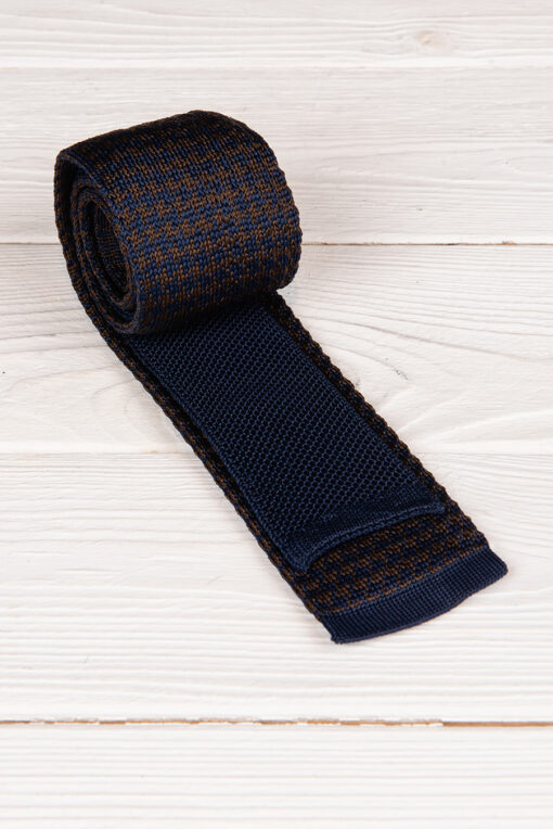 Вязаный галстук в гусиную лапку.Арт.:3090