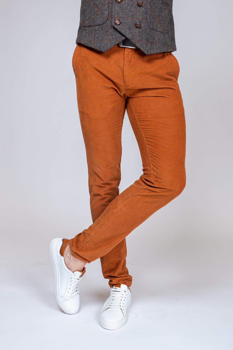 Вельветовые мужские брюки горчичного цвета. Арт.:3201 – купить в магазинемужской одежды Smartcasuals