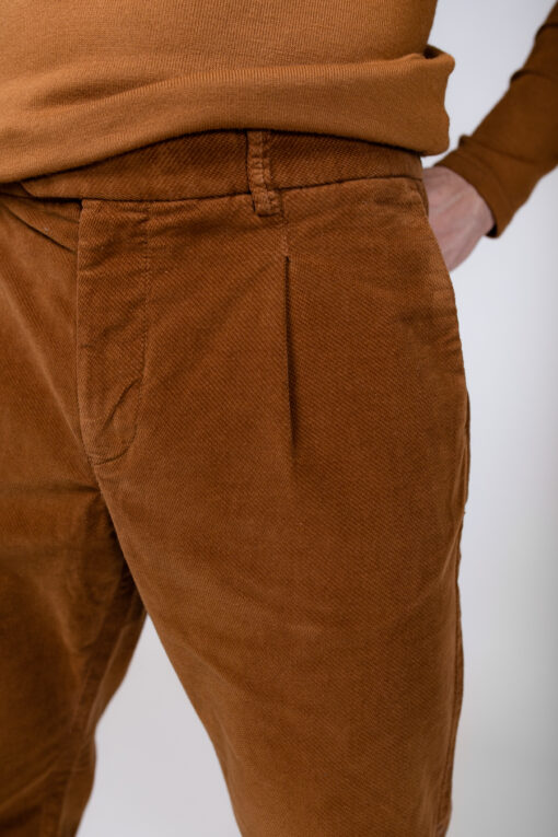 Мужские брюки из вельвета коричневого тона. Арт.:3204