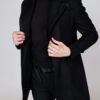 Стильное черное пальто super slim. Арт.:3244