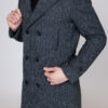 Двубортное пальто с меховым воротником. Арт.:3243