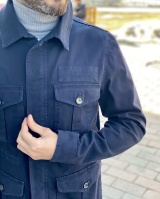 Синяя мужская куртка в стиле кэжуал. Арт.: 2707