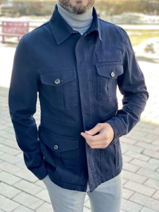 Синяя мужская куртка в стиле кэжуал. Арт.: 2707