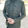 Зеленая мужская куртка в стиле кэжуал. Арт.: 2708