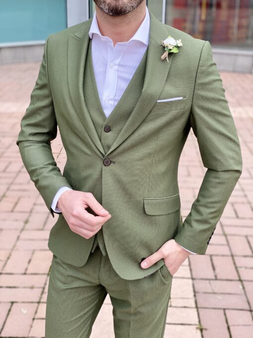 Зеленый костюм-тройка. Арт.: 2856