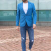 Приталенный пиджак голубого цвета. Арт.:2940