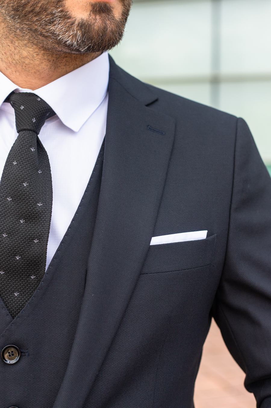 Приталенный мужской костюм-тройка чернильного цвета. Арт.: 2944 – купить вмагазине мужской одежды Smartcasuals