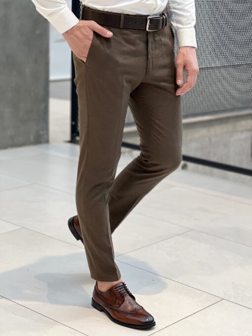 Мужские брюки коричневого цвета. Арт.: 3619