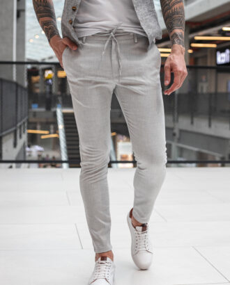 Полуспортивные мужские брюки серого цвета. Арт.: 3530