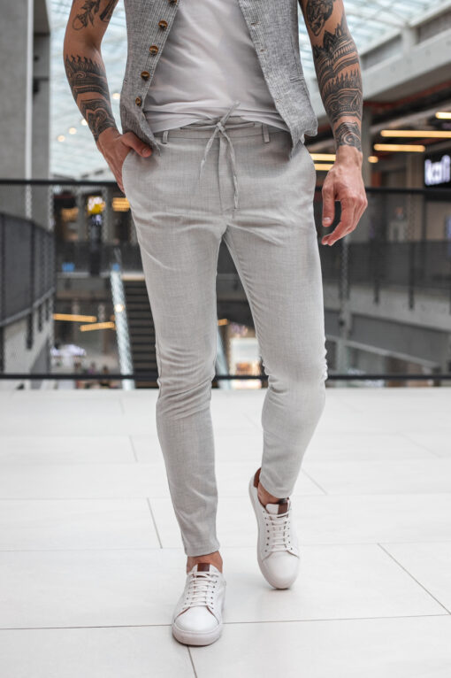 Полуспортивные мужские брюки серого цвета. Арт.: 3530