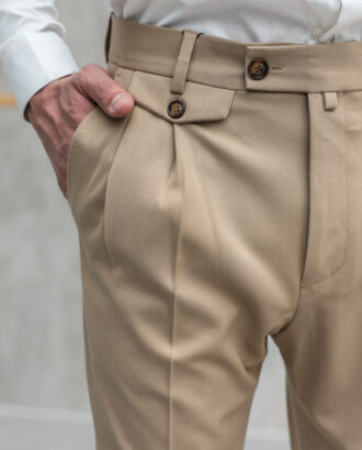 Укороченные бежевые брюки. Арт.: 3532