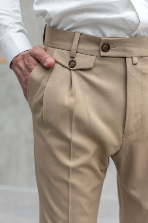 Укороченные бежевые брюки. Арт.: 3532