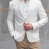 Белый кэжуал мужской пиджак. Арт.: 3522