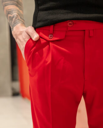 Красные укороченные брюки. Арт.: 3535