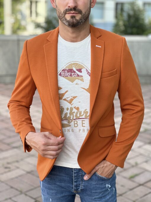 Оранжевый мужской пиджак. Арт.: 3822