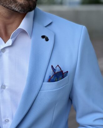 Голубой мужской пиджак. Арт.: 3823