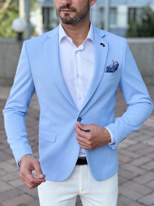 Голубой мужской пиджак. Арт.: 3823